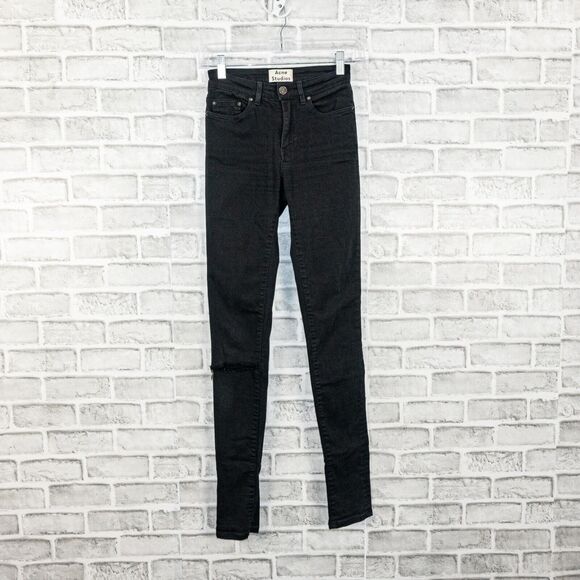 ACNE Studios Women's PIN Black Skinny Jeans size 25 - Picture 1 of 5